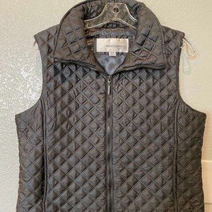 Slate gray quilted vest
